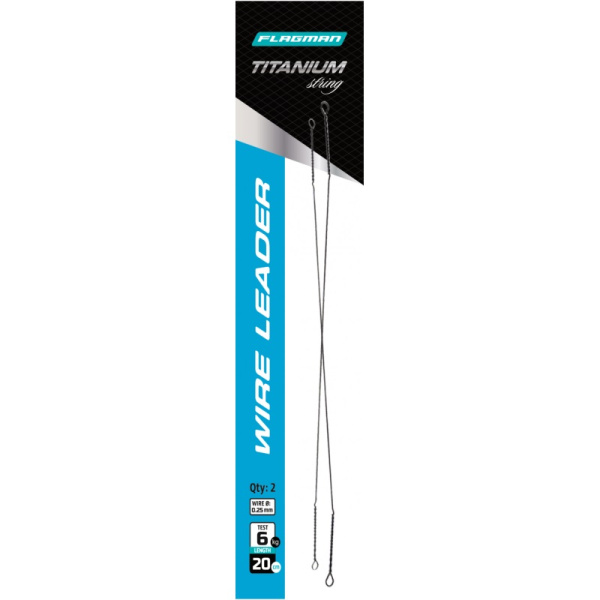 Поводок скрутка F-fishing Wire Leader Titan 20 см  0,25мм 6 кг  2шт