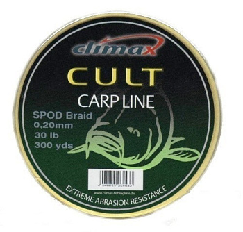 Плетеный шнур для спода Climax CULT Spod Braid  274м 20lb/0,16мм (Желтый) 