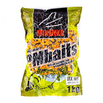 Зерновая смесь Mix №1 Minenko PMbaits Aroma free 1 кг (Натуральный ) 