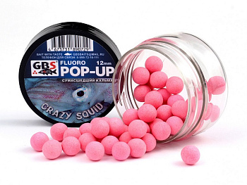 Бойлы плавающие GBS Baits   Crazy Squid  12мм 50 г (Сумасшедший Кальмар) 