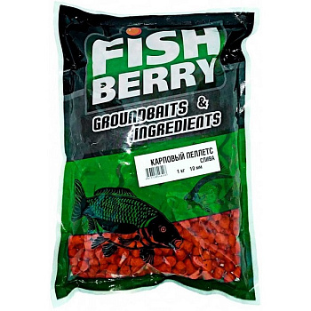 Пеллетс Fishberry Carp pellets Plum  10мм 1 кг (Слива)   Оранжевый