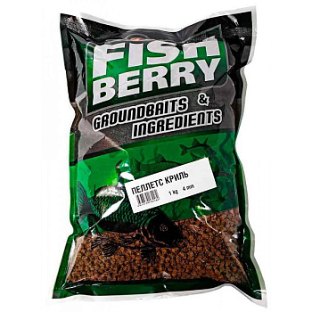 Пеллетс Fishberry  Krill 4мм 1 кг (Криль)  Твёрдый Оранжевый