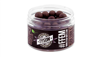 Бойлы пылящие FFEM Baits насадочные Soluble Boilies HNV- Tyson Squid 12мм 9шт. 80 г (Кальмар-осьмино