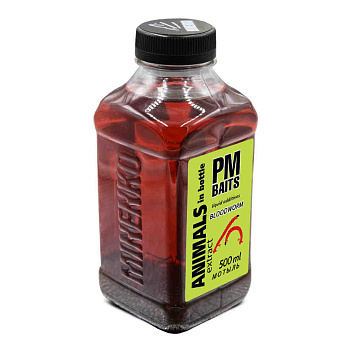Animals in boottle Minenko PMbaits Bloodworm 0,5 л (Мотыль) 