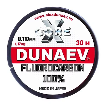 Леска Dunaev Fluorocarbon  30м 1,170кг/0,117мм Прозрачная 