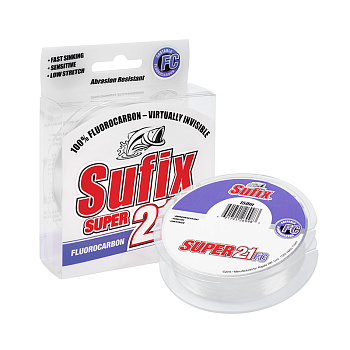 Повод. мат. флюрокарбоновый Sufix Super 21 Fluorocarbon  150м 12,4кг/0,40мм Прозрачный 