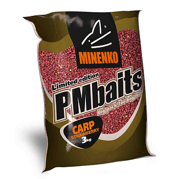 Прикормка сыпучая Minenko PMBaits Strawberry 3 кг (Клубника) 