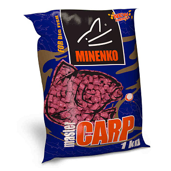 Пеллетс Minenko Master Carp Strawberry 10мм 1 кг (Клубника)   Красный