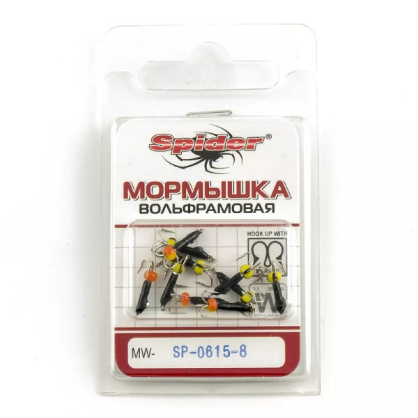 Мормышка Черт со стразой Spider D-1,5 мм.L-8 мм. (вольфрам) 5 г