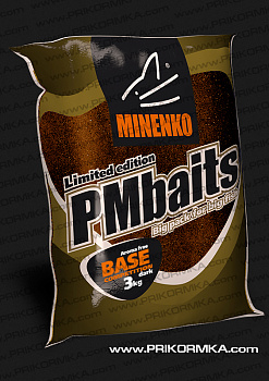 Прикормка сыпучая Minenko PMBaits Base competition Aroma Free Dark 3 кг (Без вкуса) 