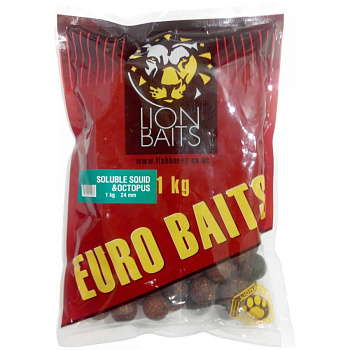 Бойлы пылящие Lion Baits  Euro Baits Sguid &Octopus 24мм 1 кг (Кальмар-осьминог) 