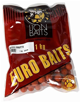 Бойлы тонущие Lion Baits  Euro Baits Tutti Frutti 20мм 1 кг (Тутти-фрутти) 