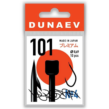 Крючки с лопаткой Dunaev Premium 101 Size 14 Черный никель 