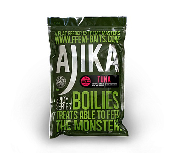Бойлы тонущие FFEM Baits Ajika Boilies Tuna 20мм 1 кг (Тунец и специи) 