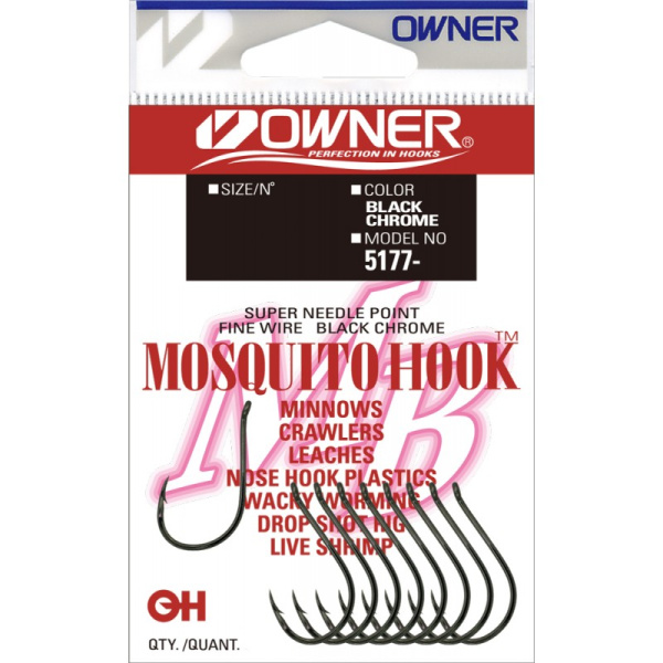 Крючки с колечком Owner Mosquito Hook 5177 Size 14 BC 