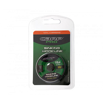 Повод. мат. без оболочки Carp Pro Sinking Hooklink  10м 15lb/ (Weedy Green) 