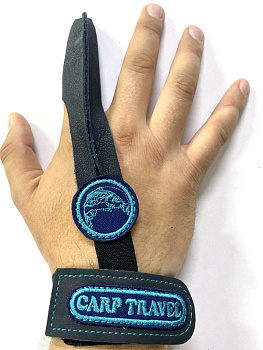 Напальчник кожаный Carptravel темно синий XL Soft made by Sagitar