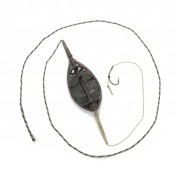 Готовый карповый монтаж с флэт кормушкой Carp Hunter Flat Method 100 гр 1шт
