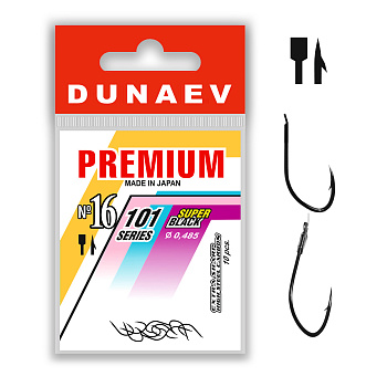 Крючки с лопаткой Dunaev Premium 101 Size 15 Черный никель 
