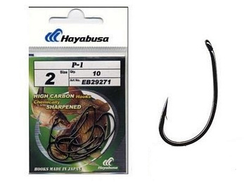 Крючки Hayabusa P-1 Size 6 Черный никель 