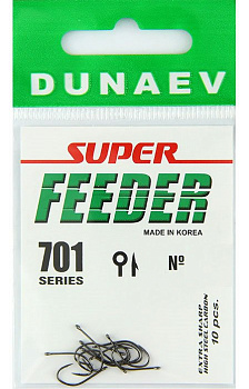 Крючки с колечком Dunaev Super Feeder 701 Size 14 Черный никель 