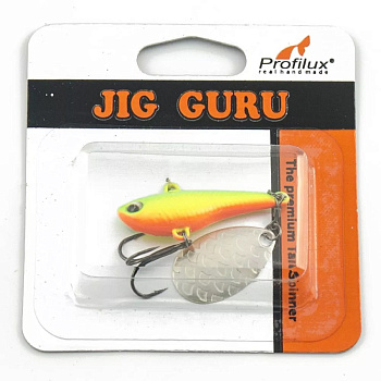 Тейл спиннер Profilux Jig Guru  14гр. цв.311 (Регги горизонтальный) свинец/латунь