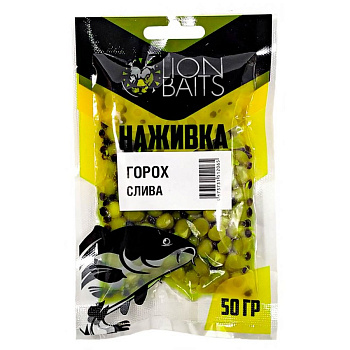 Горох насадочный Lion Baits Наживка натуральная Plum  50 г (Слива) 